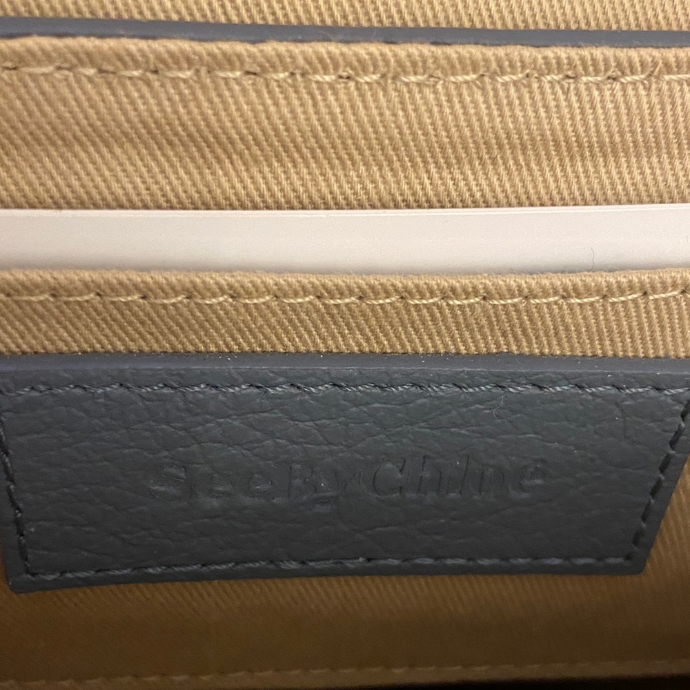 See By Chloe Hana Leather and Suede Crossbody Bag in Stormy Sky - Picture 2 of 14